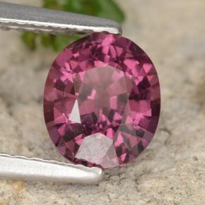 1.37 ct Purple Rhodolite Garnet Stone, Natural Rhodolite Garnet in Oval Facet Shape for Sale