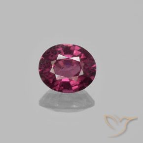 1.29ct Natural Reddish Purple Rhodolite Garnet, Oval, VS
