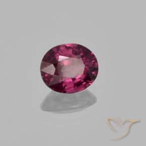 1.29 ct Purple Rhodolite Garnet Stone, Natural Rhodolite Garnet in Oval Facet Shape for Sale
