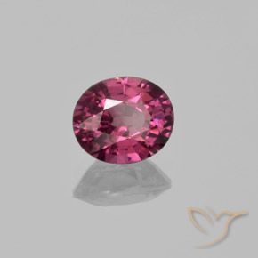 1.43 ct Purple Rhodolite Garnet Stone, Natural Rhodolite Garnet in Oval Facet Shape for Sale