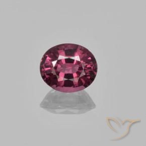 1.37ct Natural Deep Purple Rhodolite Garnet, Oval, VS
