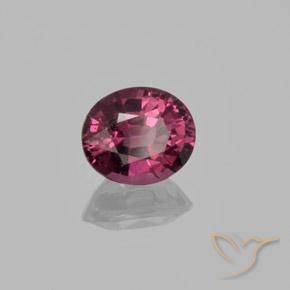 1.37 ct Purple Rhodolite Garnet Stone, Natural Rhodolite Garnet in Oval Facet Shape for Sale