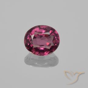 1.37ct Natural Medium-Dark Purple Rhodolite Garnet, Oval, VS