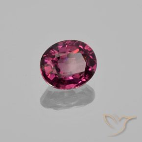 1.37 ct Purple Rhodolite Garnet Stone, Natural Rhodolite Garnet in Oval Facet Shape for Sale
