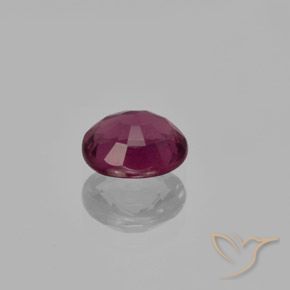 Rhodolite Garnet Gemstone in 6.9 x 5.9 mm Size for Sale, Rhodolite Garnet Stone in Medium-Dark Purple Color