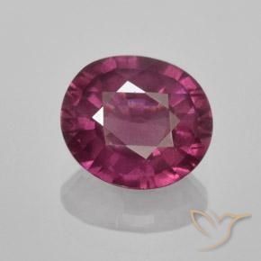 Красновато-пурпурный Родолит Гранат Камень - 1.6ct Фасетный Овал (ID: 365507)
