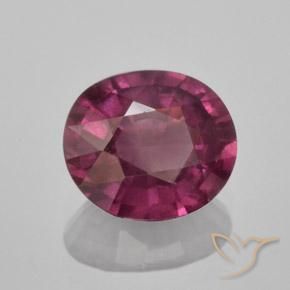 1.60 ct Purple Rhodolite Garnet Stone, Natural Rhodolite Garnet in Oval Facet Shape for Sale