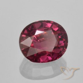 1.86 ct Purple Rhodolite Garnet Stone, Natural Rhodolite Garnet in Oval Facet Shape for Sale