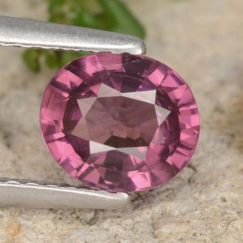 1.23ct Natural Pinkish Purple Rhodolite Garnet, Oval, VS
