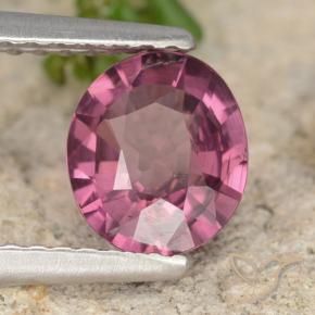1.23 ct Purple Rhodolite Garnet Stone, Natural Rhodolite Garnet in Oval Facet Shape for Sale