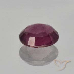 Rhodolite Garnet Gemstone in 7.6 x 6.6 mm Size for Sale, Rhodolite Garnet Stone in Medium-Dark Purple Color