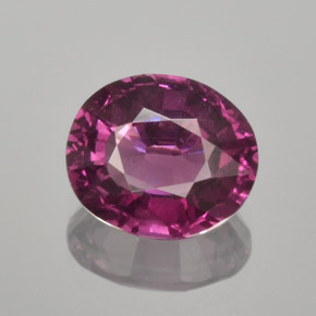 Темно-пурпурный Родолит Гранат Камень - 1.5ct Фасетный Овал (ID: 365511)