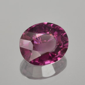1.54 ct Purple Rhodolite Garnet Stone, Natural Rhodolite Garnet in Oval Facet Shape for Sale