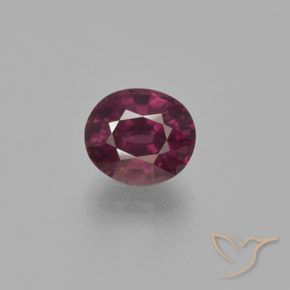 2.06ct Natural Dark Purple Rhodolite Garnet, Oval, VS