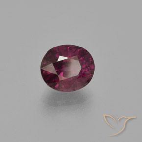 2.06 ct Purple Rhodolite Garnet Stone, Natural Rhodolite Garnet in Oval Facet Shape for Sale