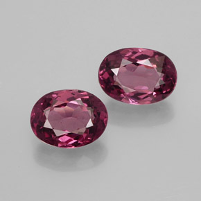 1.95 ct Red Rhodolite Garnet Gemstone, Rhodolite Garnet Gem in Oval Facet Shape for Sale.