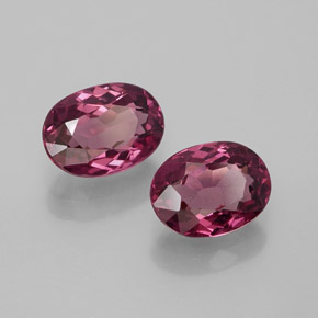 1.95 ct Red Rhodolite Garnet Stone, Natural Rhodolite Garnet in Oval Facet Shape for Sale