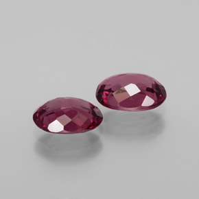 Rhodolite Garnet Gemstone in 6.8 x 5.2 mm Size for Sale, Rhodolite Garnet Stone in Raspberry Red Color