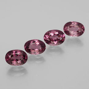 4.00 ct Red Rhodolite Garnet Gemstone, Rhodolite Garnet Gem in Oval Facet Shape for Sale.