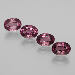 4.00 ct Red Rhodolite Garnet Stone, Natural Rhodolite Garnet in Oval Facet Shape for Sale