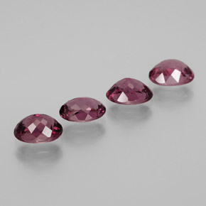 Rhodolite Garnet Gemstone in 7 x 5 mm (calibrated) Size for Sale, Rhodolite Garnet Stone in Raspberry Red Color