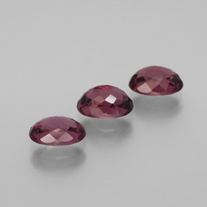 Rhodolite Garnet Gemstone in 7 x 5 mm (calibrated) Size for Sale, Rhodolite Garnet Stone in Raspberry Red Color