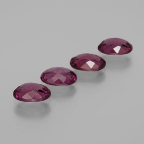 Rhodolite Garnet Gemstone in 7 x 5 mm (calibrated) Size for Sale, Rhodolite Garnet Stone in Raspberry Red Color