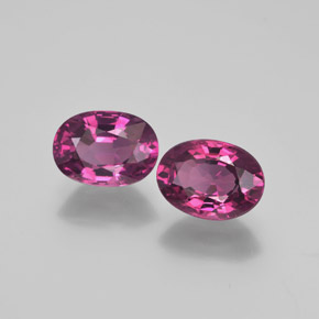 2.30 ct Red Rhodolite Garnet Stone, Natural Rhodolite Garnet in Oval Facet Shape for Sale