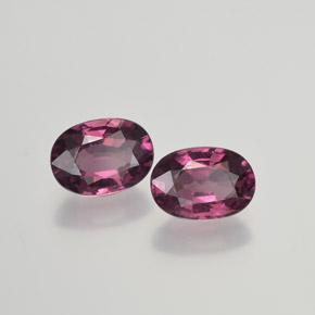 2.12 ctw Purple Rhodolite Garnet Stones, Natural Rhodolite Garnet in Oval Facet Shape for Sale