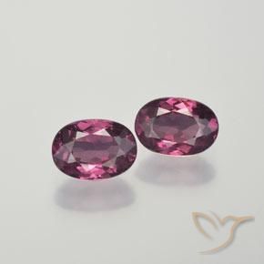 1.99 ct Oval Cut Rhodolite Garnet, 7 x 4.9 mm From Mozambique, Photo A