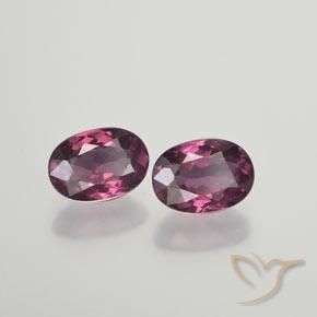 1.99 ctw Purple Rhodolite Garnet Stones, Natural Rhodolite Garnet in Oval Facet Shape for Sale