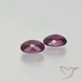 Rhodolite Garnet Gemstones in 7 x 5 mm (calibrated) Size for Sale, Rhodolite Garnet Stones in Magenta-Pink Color