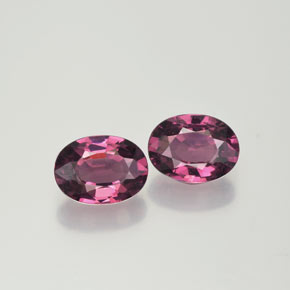 Magenta-Pink Родолит Гранат Камень - 0.9ct Фасетный Овал (ID: 369635)