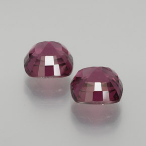 Rhodolite Garnet Gemstone in 6.9 x 6.9 mm Size for Sale, Rhodolite Garnet Stone in Raspberry Red Color