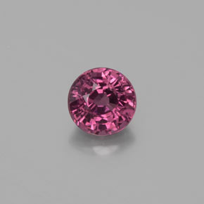 0.79 ct Red Rhodolite Garnet Gemstone, Rhodolite Garnet Gem in Round Facet Shape for Sale.