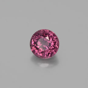 0.79 ct Red Rhodolite Garnet Stone, Natural Rhodolite Garnet in Round Facet Shape for Sale