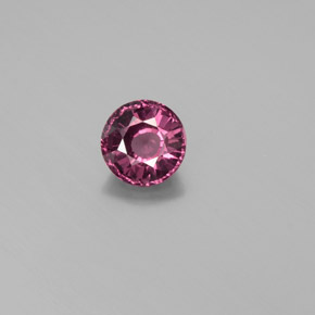 0.85 ct Red Rhodolite Garnet Gemstone, Rhodolite Garnet Gem in Round Facet Shape for Sale.