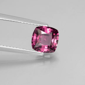 1.65 ct Red Rhodolite Garnet Stone, Natural Rhodolite Garnet in Cushion-Cut Shape for Sale