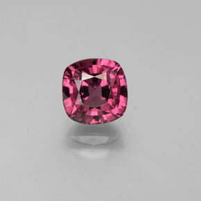 2.51 ct Red Rhodolite Garnet Gemstone, Rhodolite Garnet Gem in Cushion-Cut Shape for Sale.