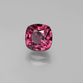 2.51 ct Red Rhodolite Garnet Stone, Natural Rhodolite Garnet in Cushion-Cut Shape for Sale