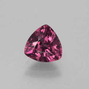 1.28 ct Red Rhodolite Garnet Gemstone, Rhodolite Garnet Gem in Trillion Facet Shape for Sale.