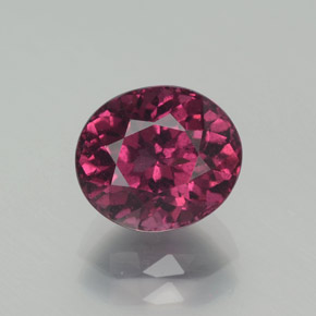 2.73 ct Red Rhodolite Garnet Gemstone, Rhodolite Garnet Gem in Oval Facet Shape for Sale.