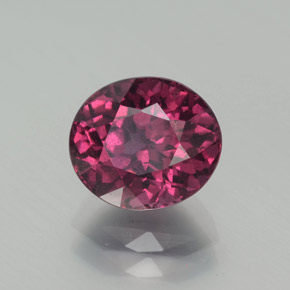 2.73 ct Red Rhodolite Garnet Stone, Natural Rhodolite Garnet in Oval Facet Shape for Sale