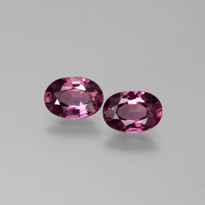 Deep Pink Berry Purple Rhodolite Garnet Gem - 0.8ct Oval Facet (ID: 377055)