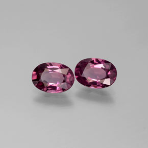 1.68 ctw Purple Rhodolite Garnet Stones, Natural Rhodolite Garnet in Oval Facet Shape for Sale