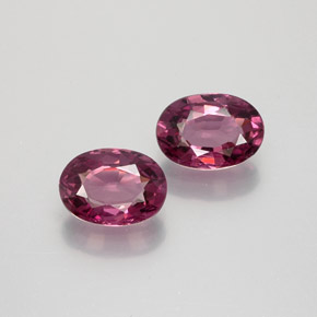 1.95 ct Red Rhodolite Garnet Gemstone, Rhodolite Garnet Gem in Oval Facet Shape for Sale.