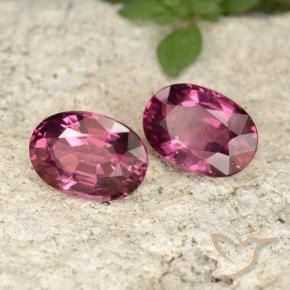 2.04 ctw Purple Rhodolite Garnet Stones, Natural Rhodolite Garnet in Oval Facet Shape for Sale