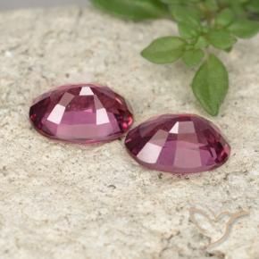 Rhodolite Garnet Gemstones in 7 x 5 mm (calibrated) Size for Sale, Rhodolite Garnet Stones in Medium Purple Color