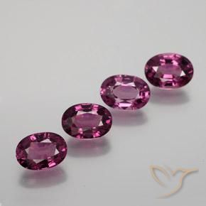 4.46 ct Oval Cut Rhodolite Garnet, 7.2 x 5.2 mm From Tanzania, Photo A