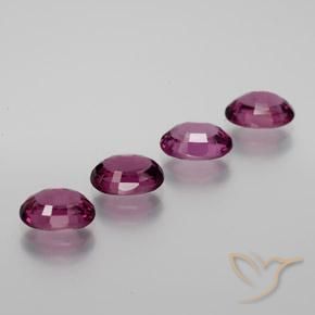 Rhodolite Garnet Gemstones in 7 x 5 mm (calibrated) Size for Sale, Rhodolite Garnet Stones in Deep Purple Color